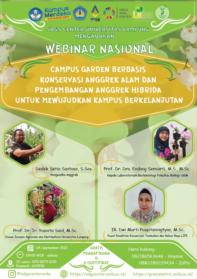 Webinar Nasional Campus Garden Berbasis Konservasi Anggrek Alam
